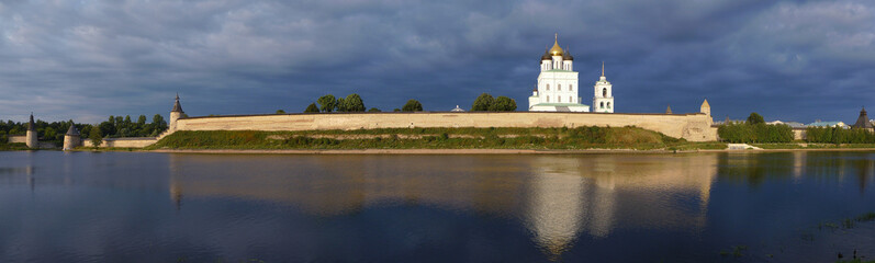 Pskov. Sunset