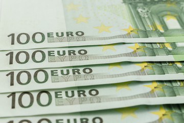 notes background of 100 euros