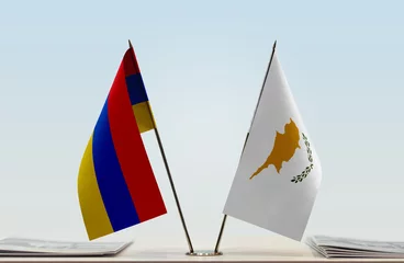 Foto op Canvas Two flags of Armenia and Cyprus © Oleksandr