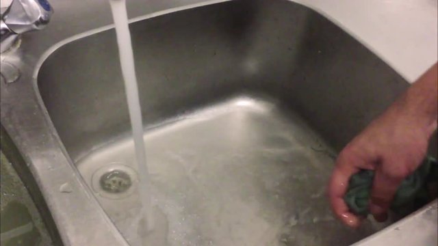 Clean water for cleaning the kitchen in a restaurant