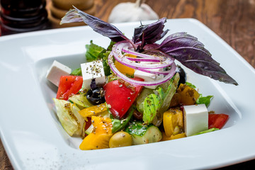 Greek salad with feta