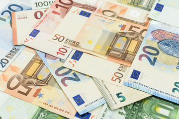 background of euro banknotes