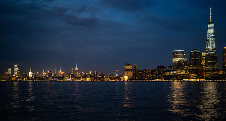 Fototapeta na wymiar from downtown to midtown at night, New York