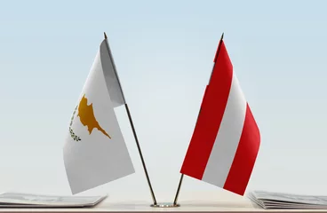 Foto op Canvas Two flags of Cyprus and Austria © Oleksandr