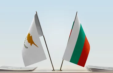 Foto op Canvas Two flags of Cyprus and Bulgaria © Oleksandr