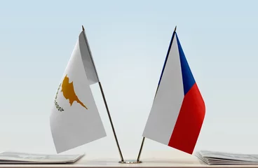 Foto op Canvas Two flags of Cyprus and Czech Republic © Oleksandr