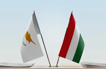 Foto op Canvas Two flags of Cyprus and Hungary © Oleksandr