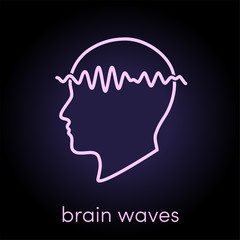 Brain waves vector icon