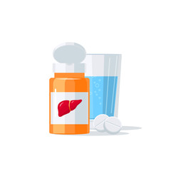 Liver disease medications vector