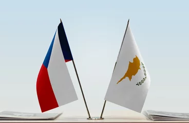 Foto op Canvas Two flags of Czech Republic and Cyprus © Oleksandr