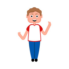 Isolated happy boy icon