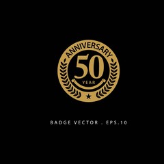 50 Year Anniversary Vector Template Design Illustration