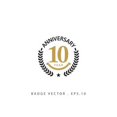 10 Year Anniversary Vector Template Design Illustration © Tobrono