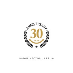 Fototapeta premium 30 Year Anniversary Vector Template Design Illustration