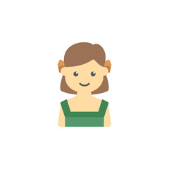avatar of girl colored icon. Element of children icon for mobile concept and web apps. Colored avatar of  girl can be used for web and mobile