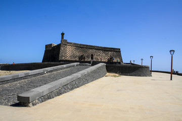 Castle in the Canary Islands by the ocean