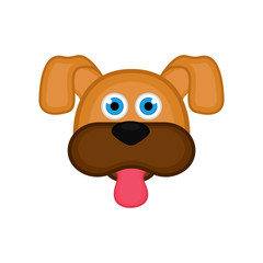Fototapeta na wymiar Isolated cute dog avatar