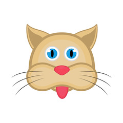 Isolated cute cat avatar