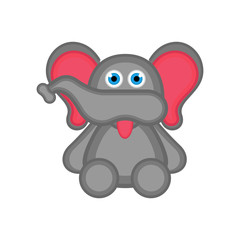 Isolated cute elephant icon