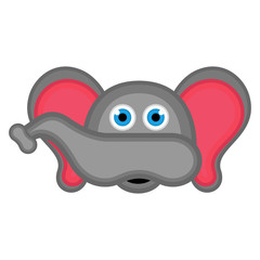 Isolated cute elephant avatar