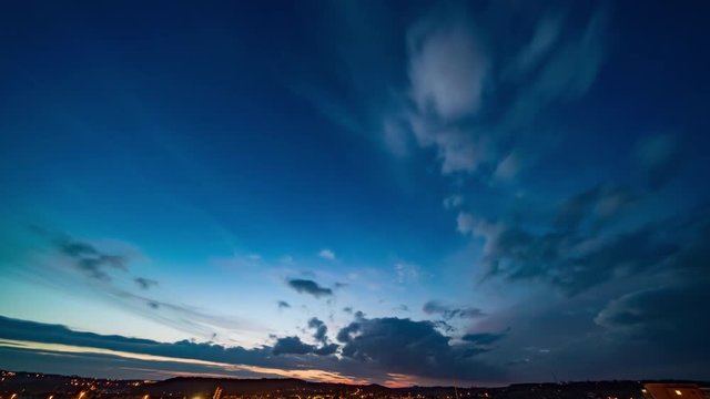 Sunrise sky   with clouds time lapse