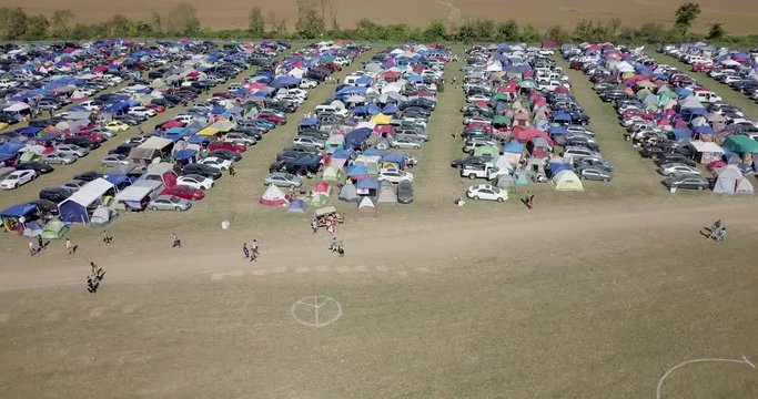Orbiting Peace Sign at Music and Camping Festival