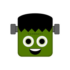 Cute halloween zombie cartoon character