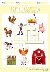 A farm crossword sheet
