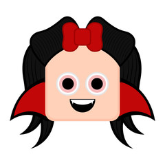 Cute halloween vampire cartoon character