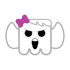 Cute halloween ghost cartoon character