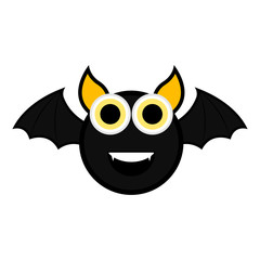 Cute halloween bat cartoon character