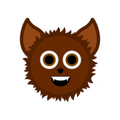 Cute halloween werewolf cartoon character