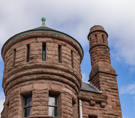 Fototapeta na wymiar Stone building in summer sunshine, Halifax.