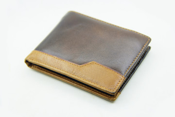 Brown leather wallet / men wallet