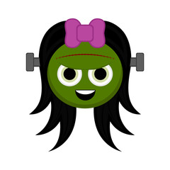Cute halloween zombie cartoon character