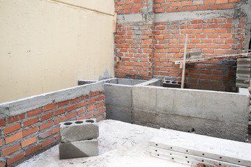 Wall construction site