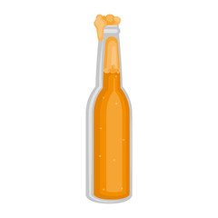 Isolated beer bottle icon
