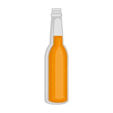 Isolated beer bottle icon