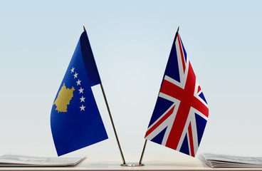  Two flags of Kosovo and 