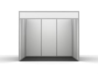 3d render of a warehouse with wall shelves
