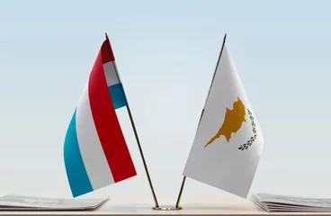 Foto op Canvas Two flags of Luxembourg and Cyprus © Oleksandr