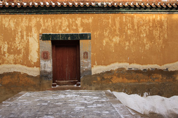 old wooden door Mongolia