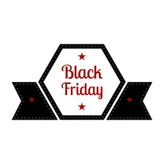 Isolated black friday label