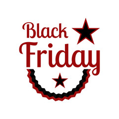 Isolated black friday label