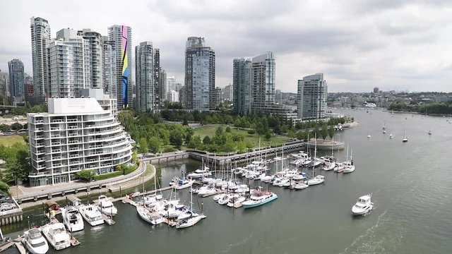 Vancouver, British Columbia/Canada - 06-26-2018. Vancouver has more high-rise buildings per capita than most North American metropolitan centers.