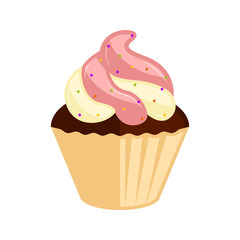 Isolated colored cupcake icon