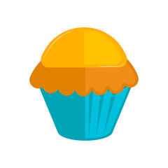 Isolated colored cupcake icon