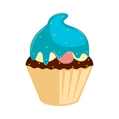 Isolated colored cupcake icon