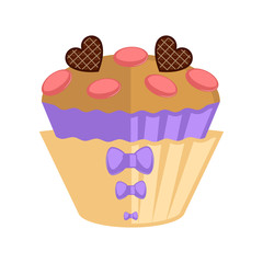 Isolated colored cupcake icon