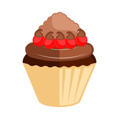 Isolated colored cupcake icon